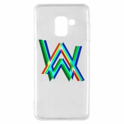 Чехол из раздела Музыка Alan Walker multicolored logo для Samsung A8 2018 - FATLINE Чехол из раздела Музыка Alan Walker multicolored logo для Samsung A8 2018