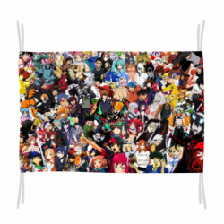 Флаг All the heroes of anime - FATLINE Флаг All the heroes of anime