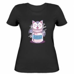 Женская футболка AntiDepressant Cat - FATLINE Женская футболка AntiDepressant Cat