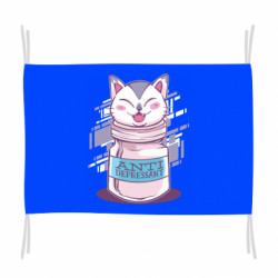 Флаг AntiDepressant Cat - FATLINE Флаг AntiDepressant Cat