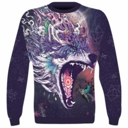 3D свитшот Art wolf monster