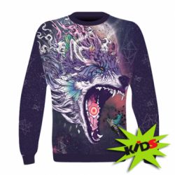 Дитячий 3D світшот Art wolf monster - FATLINE Дитячий 3D світшот Art wolf monster