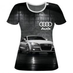 Жіноча 3D футболка Audi in the hangar