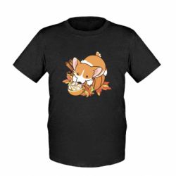 Детская футболка Autumn Corgi - FATLINE Детская футболка Autumn Corgi