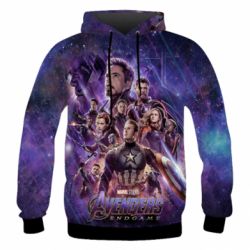 Мужская 3D худи Avengers endgame poster - FATLINE Мужская 3D худи Avengers endgame poster