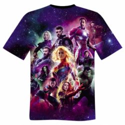 Мужская 3D футболка Avengers fan art - FATLINE Мужская 3D футболка Avengers fan art