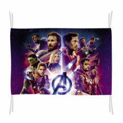 Флаг Avengers heroes and logo endgame - FATLINE Флаг Avengers heroes and logo endgame