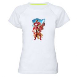 Женская спортивная футболка Avengers iron man drawing - FATLINE Женская спортивная футболка Avengers iron man drawing