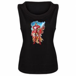 Женская майка Avengers iron man drawing - FATLINE Женская майка Avengers iron man drawing