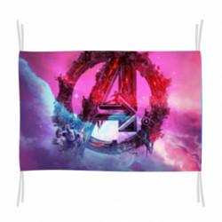 Флаг Avengers logo and space - FATLINE Флаг Avengers logo and space