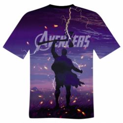 Мужская 3D футболка Avengers thor minimalist - FATLINE Мужская 3D футболка Avengers thor minimalist
