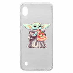 Чехол из раздела Мандалорец Baby Yoda eats pizza для Samsung A10 - FATLINE Чехол из раздела Мандалорец Baby Yoda eats pizza для Samsung A10