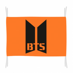 Флаг Bangtan Boys double logo - FATLINE Флаг Bangtan Boys double logo