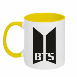 Кружка двухцветная 320ml Bangtan Boys double logo - FATLINE Кружка двухцветная 320ml Bangtan Boys double logo