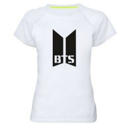 Жіноча спортивна футболка Bangtan Boys double logo - FATLINE Жіноча спортивна футболка Bangtan Boys double logo