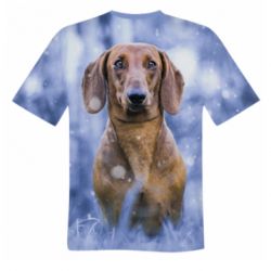 Мужская 3D футболка Beautiful dachshund - FATLINE Мужская 3D футболка Beautiful dachshund