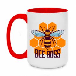 Кружка двухцветная 420ml Bee Boss - FATLINE Кружка двухцветная 420ml Bee Boss