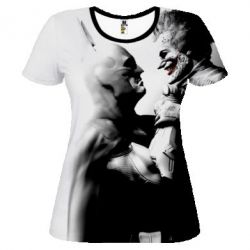 Женская 3D футболка Бэтмен аркхем - FATLINE Женская 3D футболка Бэтмен аркхем