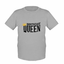 Дитяча футболка Birthday queen and crown yellow - FATLINE Дитяча футболка Birthday queen and crown yellow