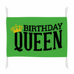 Флаг Birthday queen and crown yellow - FATLINE Флаг Birthday queen and crown yellow