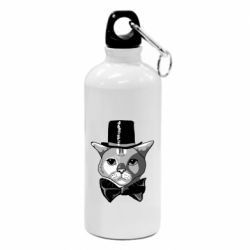 Фляга Black and white cat intellectual - FATLINE Фляга Black and white cat intellectual