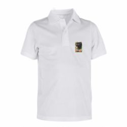 Дитяча футболка поло Black pig and flowers - FATLINE Дитяча футболка поло Black pig and flowers