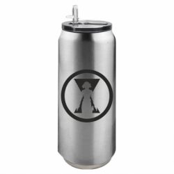 Термобанка 500ml Black Widow logo - FATLINE Термобанка 500ml Black Widow logo