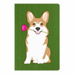 Блокнот А5 Corgi With Flower - FATLINE Блокнот А5 Corgi With Flower