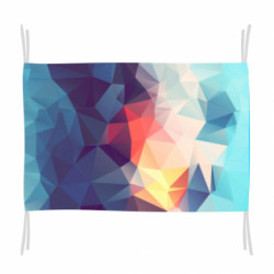 Флаг Blue low poly - FATLINE Флаг Blue low poly