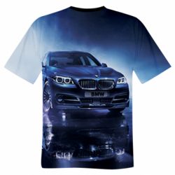 Мужская 3D футболка Bmw car 1 - FATLINE Мужская 3D футболка Bmw car 1