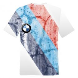 Мужская 3D футболка BMW logo - FATLINE Мужская 3D футболка BMW logo