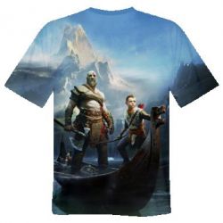 Чоловіча 3D футболка Бог Війни 4 - FATLINE Чоловіча 3D футболка Бог Війни 4