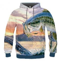 Мужская 3D худи Болен рыбалкой