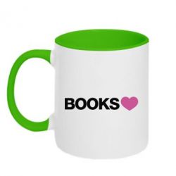 Кружка двухцветная 320ml Books