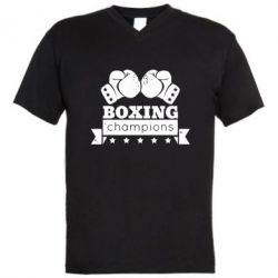 Мужская футболка  с V-образным вырезом Boxing Champions