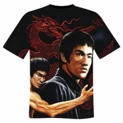 Чоловіча 3D футболка Брюс Ли рисунок - FATLINE Чоловіча 3D футболка Брюс Ли рисунок