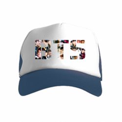 Детская кепка-тракер BTS collage - FATLINE Детская кепка-тракер BTS collage