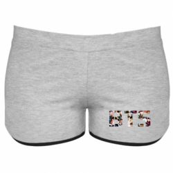 Женские шорты BTS collage - FATLINE Женские шорты BTS collage