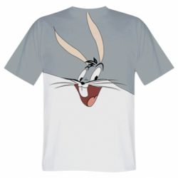 Мужская 3D футболка Bugs bunny muzzle - FATLINE Мужская 3D футболка Bugs bunny muzzle