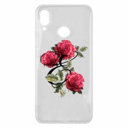 Чехол из раздела Авторские принты Буква Е с розами для Huawei P Smart Plus 2018 - FATLINE Чехол из раздела Авторские принты Буква Е с розами для Huawei P Smart Plus 2018