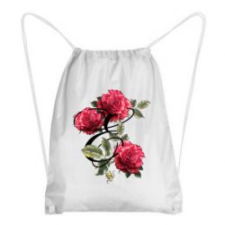 Рюкзак-мешок Буква Е с розами - FATLINE Рюкзак-мешок Буква Е с розами