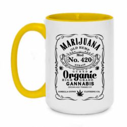 Кружка двухцветная 420ml Cannabis label - FATLINE Кружка двухцветная 420ml Cannabis label