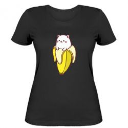 Женская футболка Cat and Banana - FATLINE Женская футболка Cat and Banana