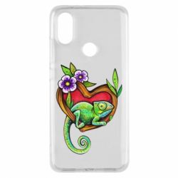 Чехол из раздела Хамелеон Chameleon on a branch для Xiaomi Mi A2 - FATLINE Чехол из раздела Хамелеон Chameleon on a branch для Xiaomi Mi A2