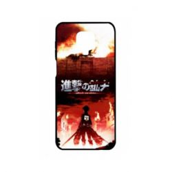 Чехол черный для Xiaomi Redmi Note 9S/9Pro/9Pro Max Attack of the Titans  - FATLINE
