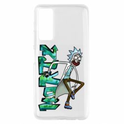 Чехол из раздела Рик и Морти Rick and text Morty для Huawei P Smart 2021 - FATLINE Чехол из раздела Рик и Морти Rick and text Morty для Huawei P Smart 2021
