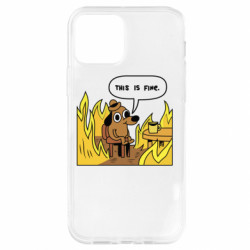 Чехол из раздела Мемы This is fine для Apple iPhone 12 - FATLINE Чехол из раздела Мемы This is fine для Apple iPhone 12