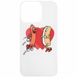 Чехол из раздела 14 Февраля Hot dog love для Apple iPhone 13 Pro - FATLINE Чехол из раздела 14 Февраля Hot dog love для Apple iPhone 13 Pro