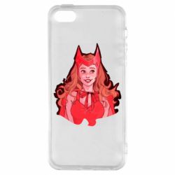 Чехол из раздела ВандаВижен Веселая Ванда для Apple iPhone 5 - FATLINE Чехол из раздела ВандаВижен Веселая Ванда для Apple iPhone 5