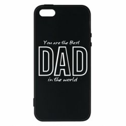 Чехол из раздела Папа Best dad text для Apple iPhone 5S - FATLINE Чехол из раздела Папа Best dad text для Apple iPhone 5S